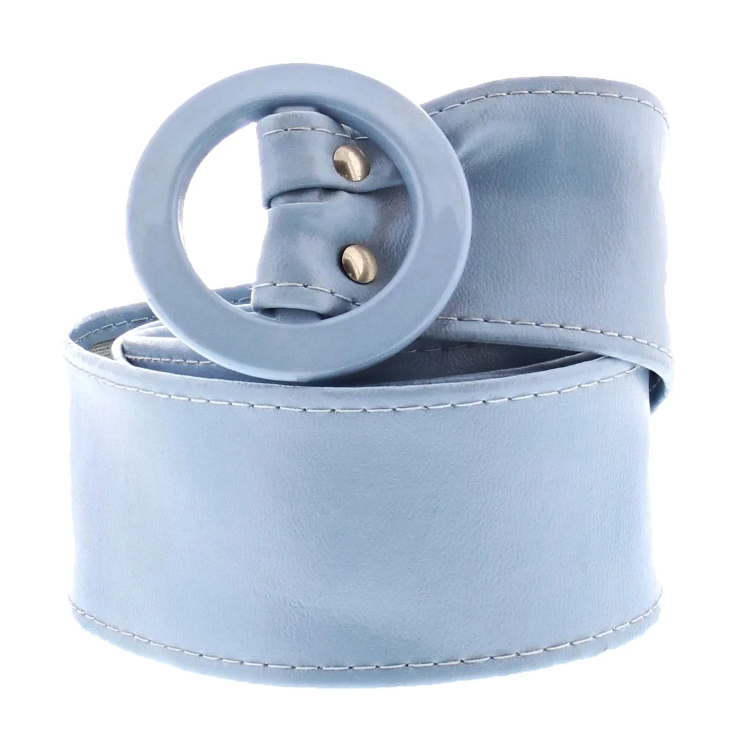 102 x 4.4cm Retro Waist Belt With Round Buckle