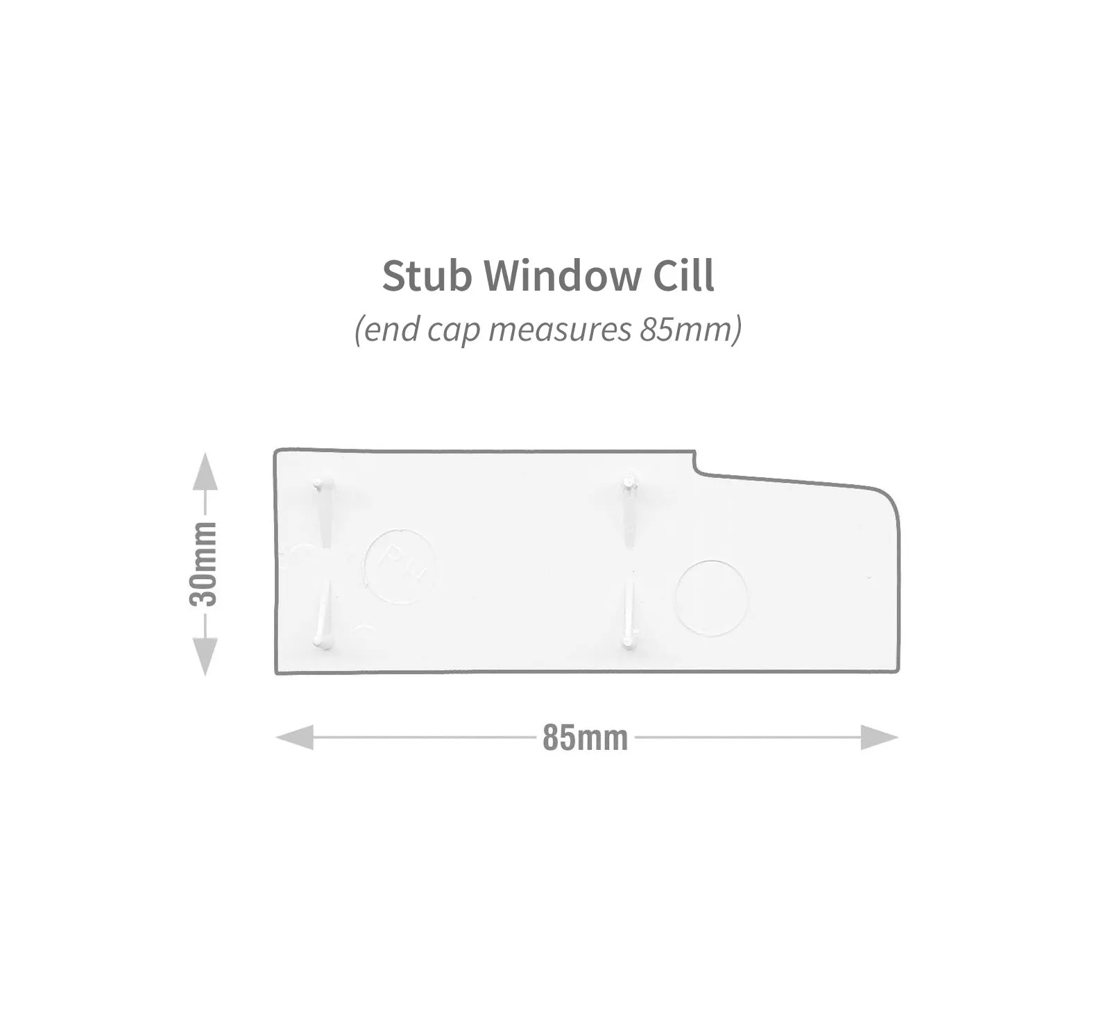 85mm Stub Sill End Caps (Pair)