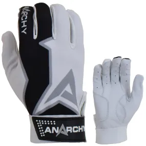 Anarchy Premium Batting Gloves- White/Black