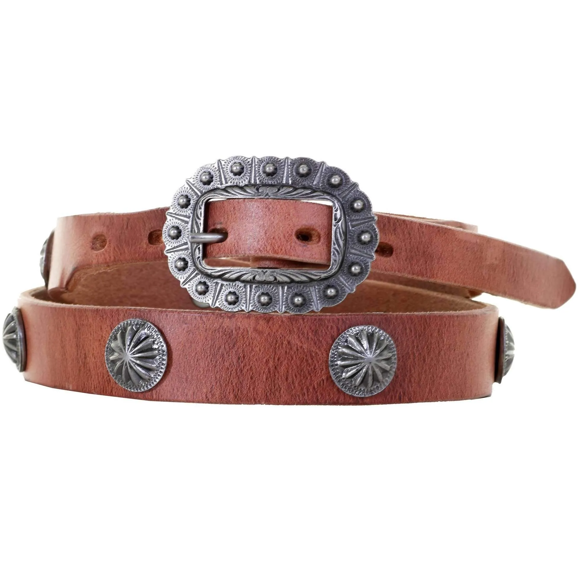 B1060 - Harness Leather Concho Belt