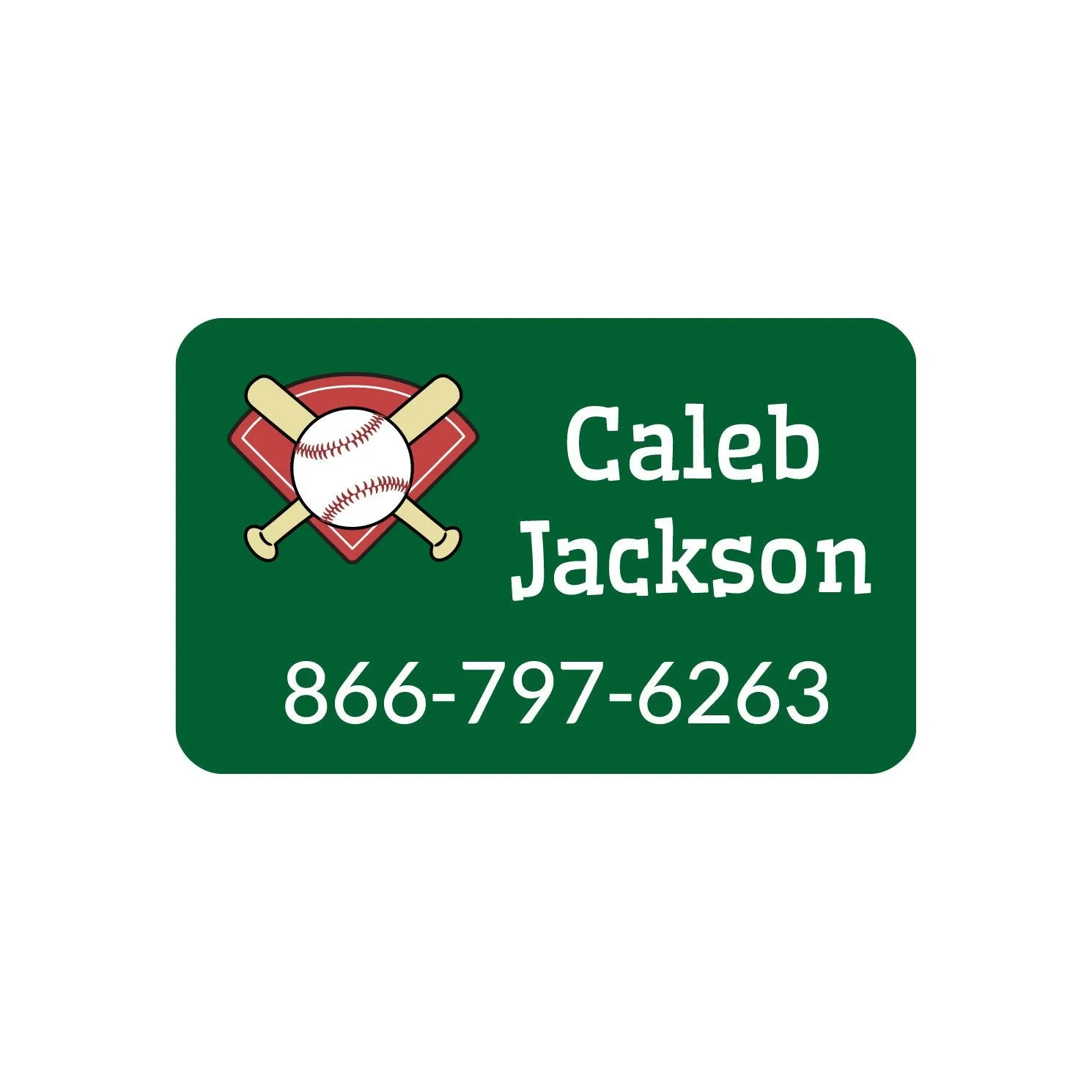 Baseball Iron-On Clothing Labels