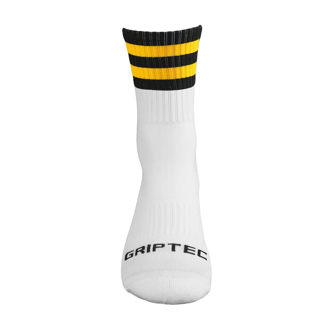 Black and Amber Grip Socks