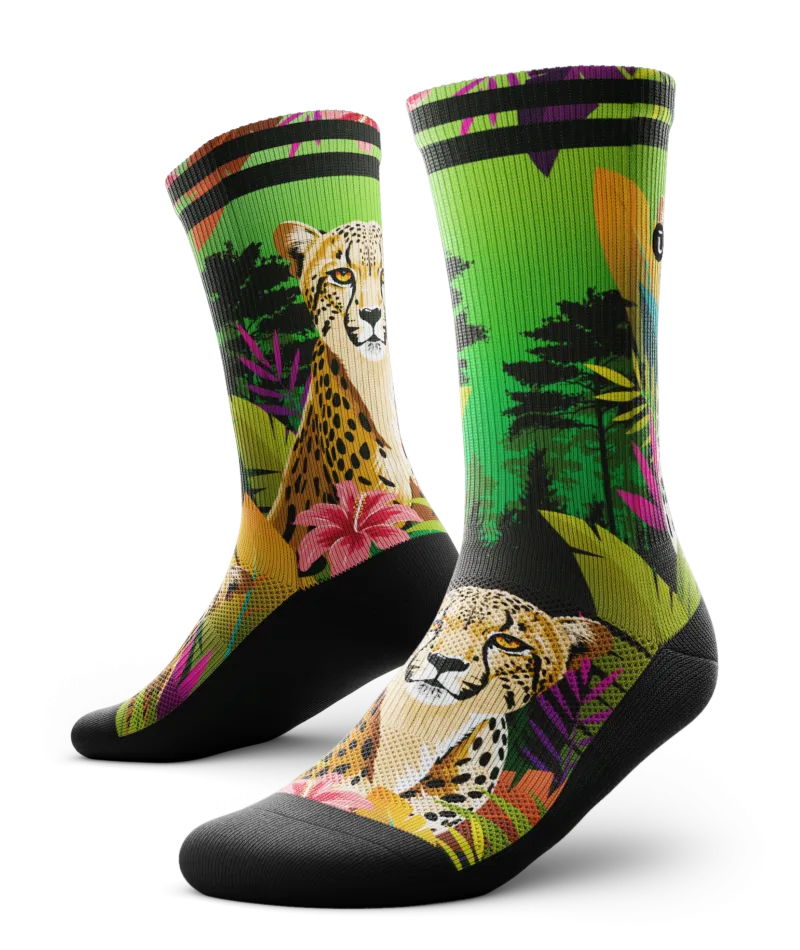 Cheetah Crew Socks