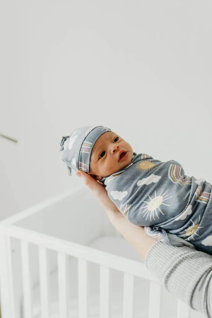 Copper Pearl Newborn Top Knot Hat | Hope