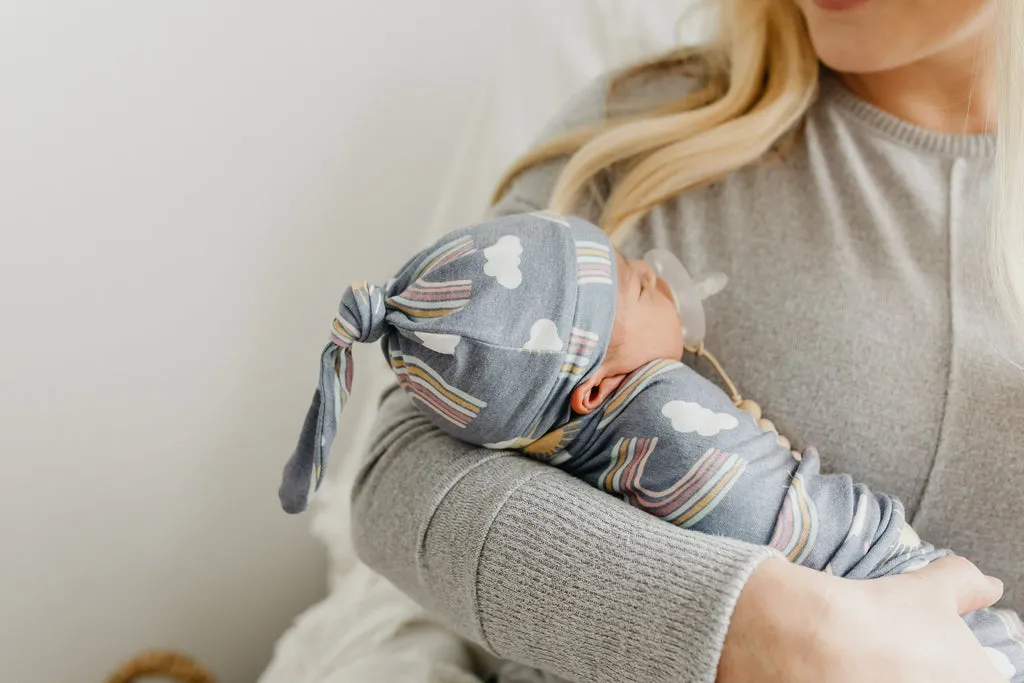 Copper Pearl Newborn Top Knot Hat | Hope