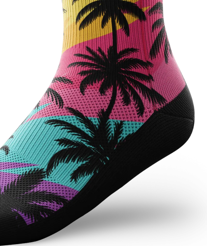 Electric Palm Crew Socks