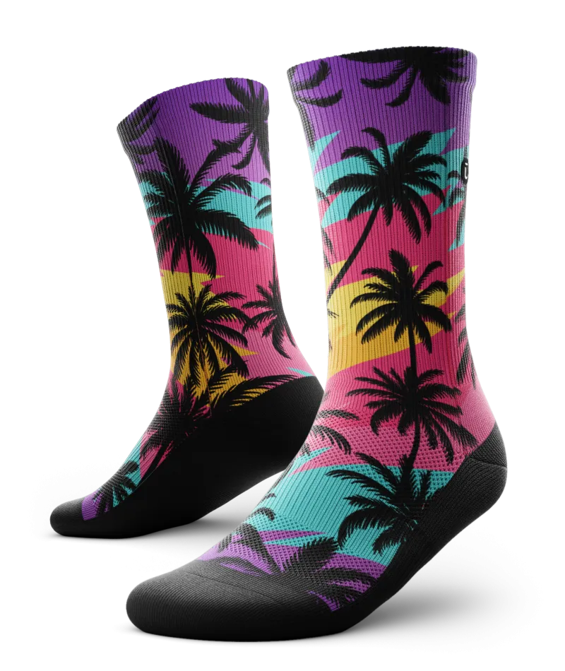 Electric Palm Crew Socks