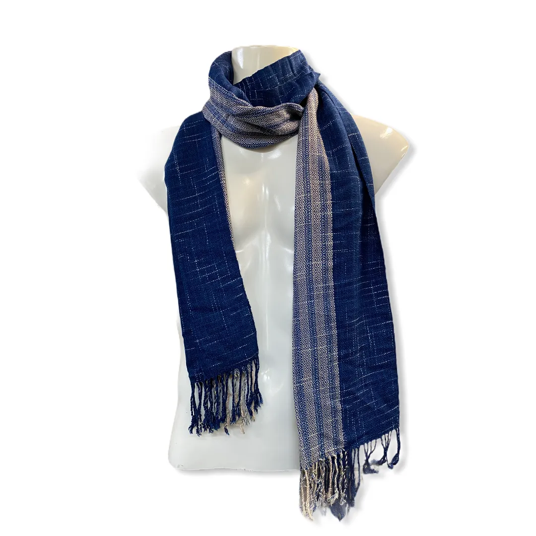 Elroy exclusive Hand Woven Indigo Dyed Scarves - Small Size