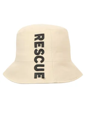 FabSeasons RESCUE Solid Cream Cotton Bucket Hats/Fisherman Caps for Men & Women