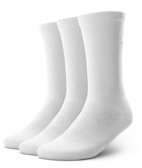 Flagship Crew Socks White 3-Pack