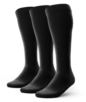 Flagship Knee High Compression Socks Black 3-Pack