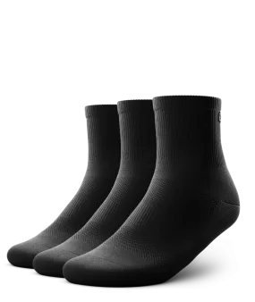 Flagship Quarter Socks Black 3-Pack