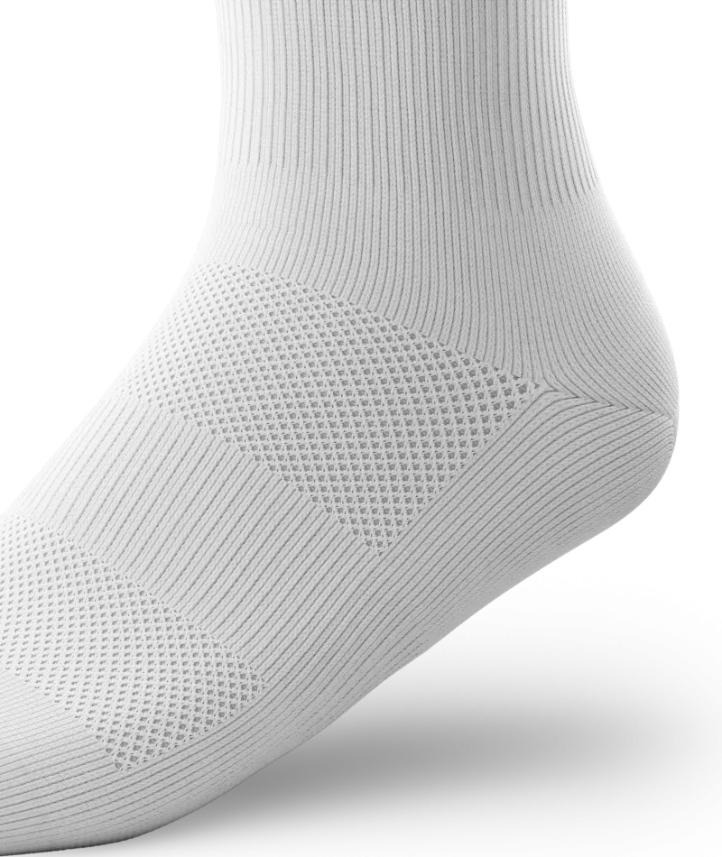 Flagship Quarter Socks White 6-Pack