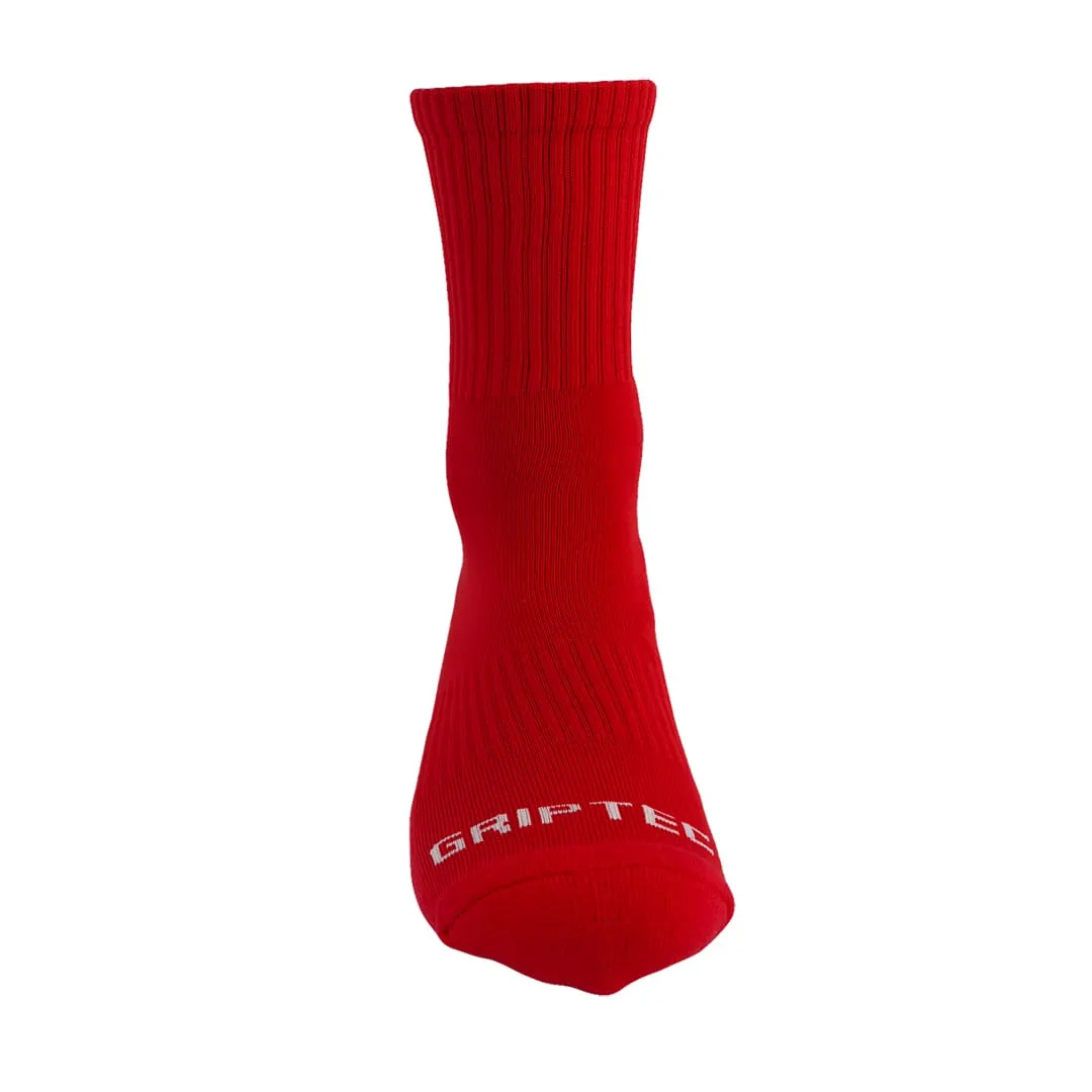 Full Length Grip Socks Red