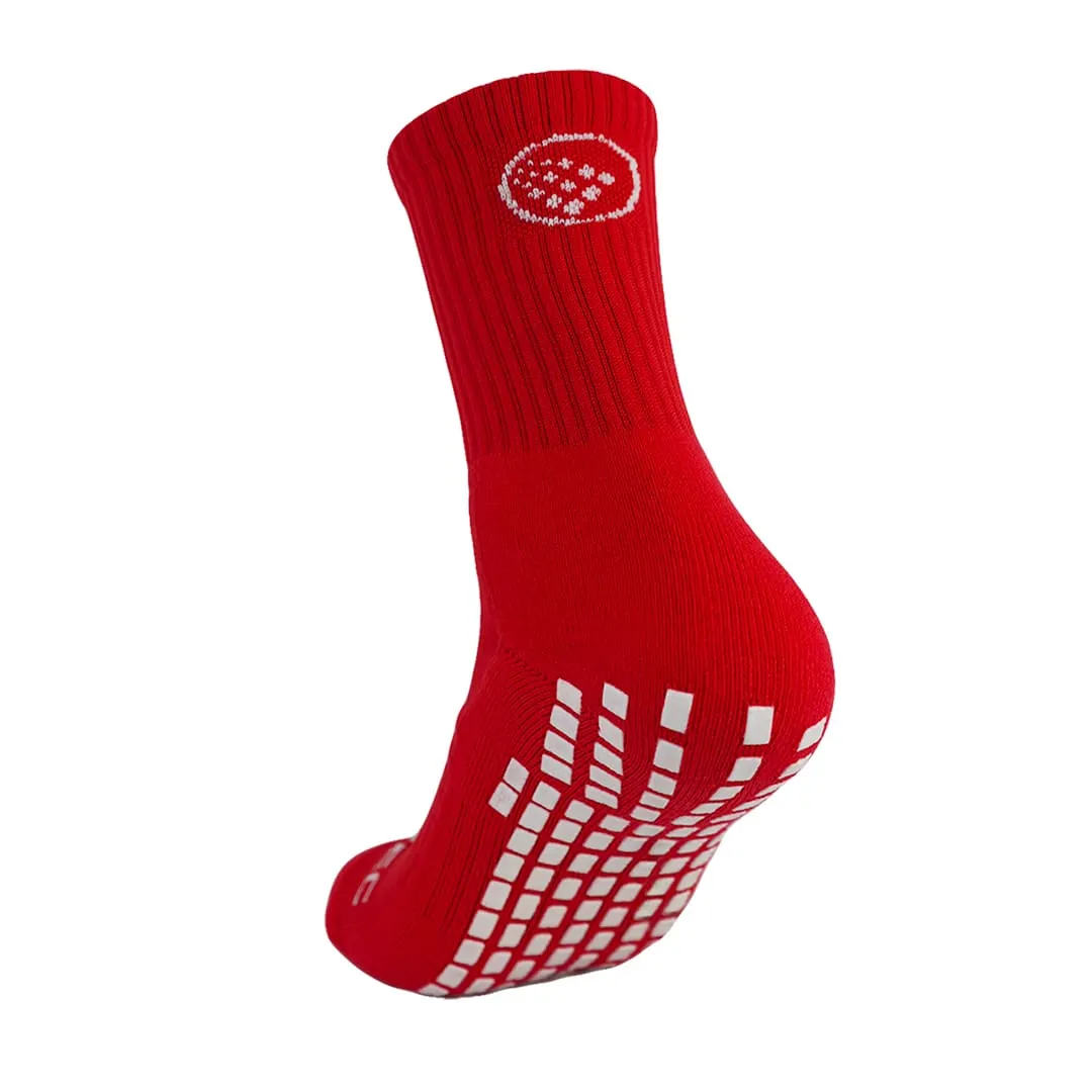 Full Length Grip Socks Red