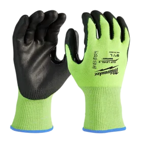 General Purpose Gloves - Milwaukee® High Visibility Cut Level 2 Polyurethane Dipped Gloves, 12 Pack, 48-73-892B