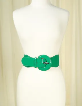 Green Elastic Cinch Belt