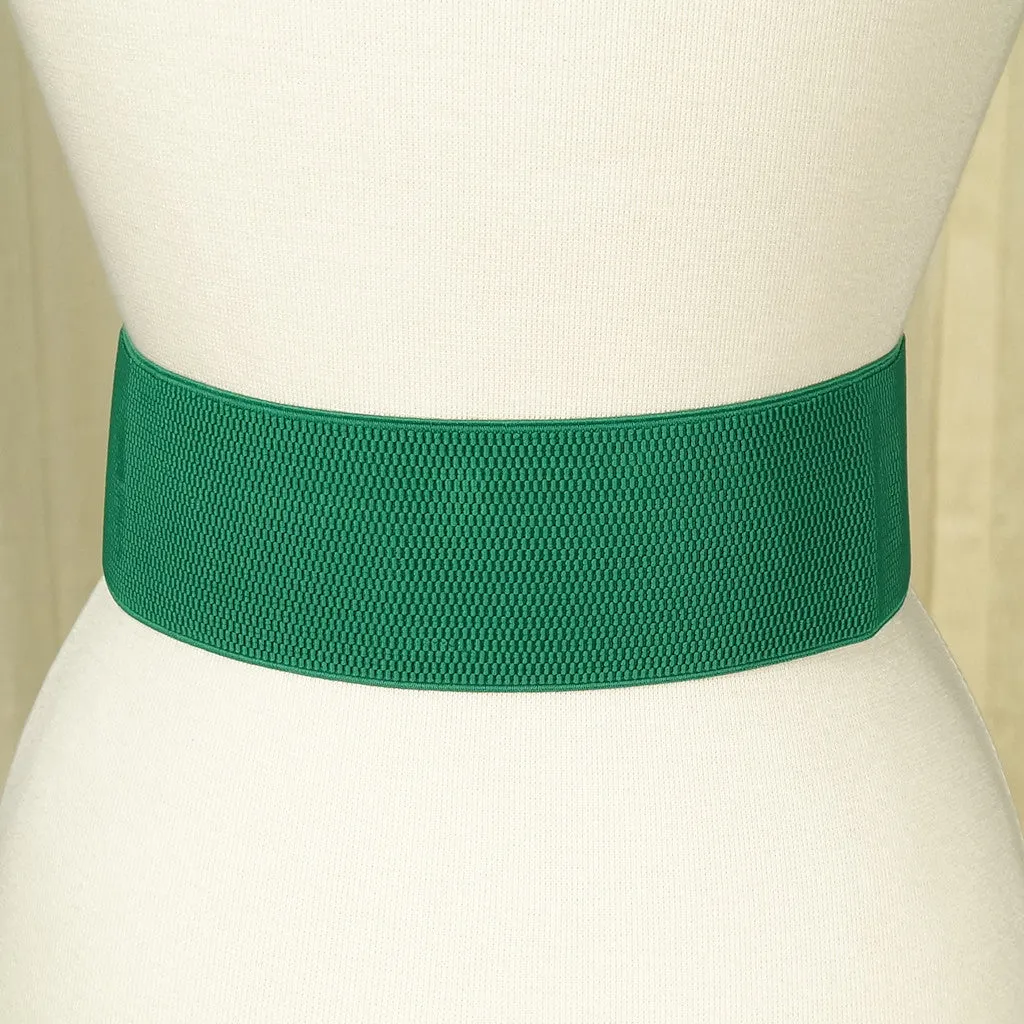 Green Elastic Cinch Belt