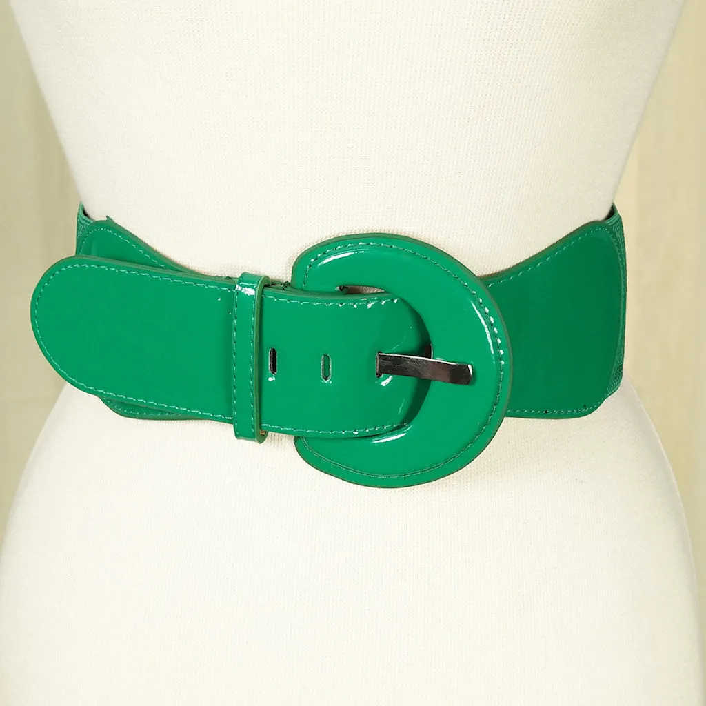 Green Elastic Cinch Belt