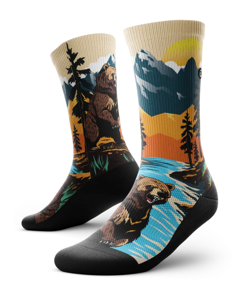 Grizzly Bear Crew Socks