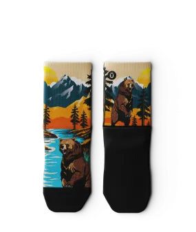 Grizzly Bear Quarter Socks