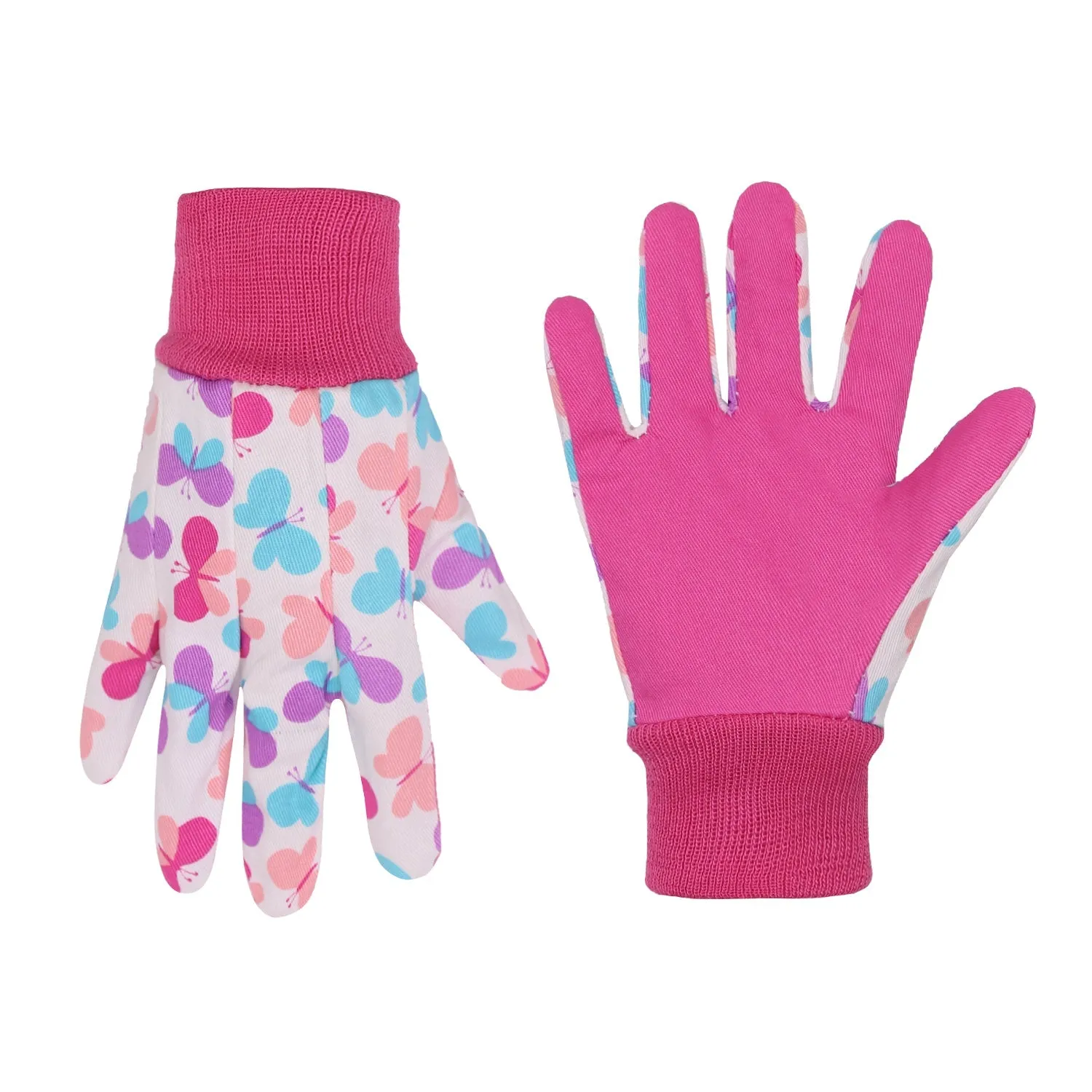 Handlandy Wholesale Kids Working Garden Gloves Knitted Wrist Breathability 5093949596 (12 Pairs)