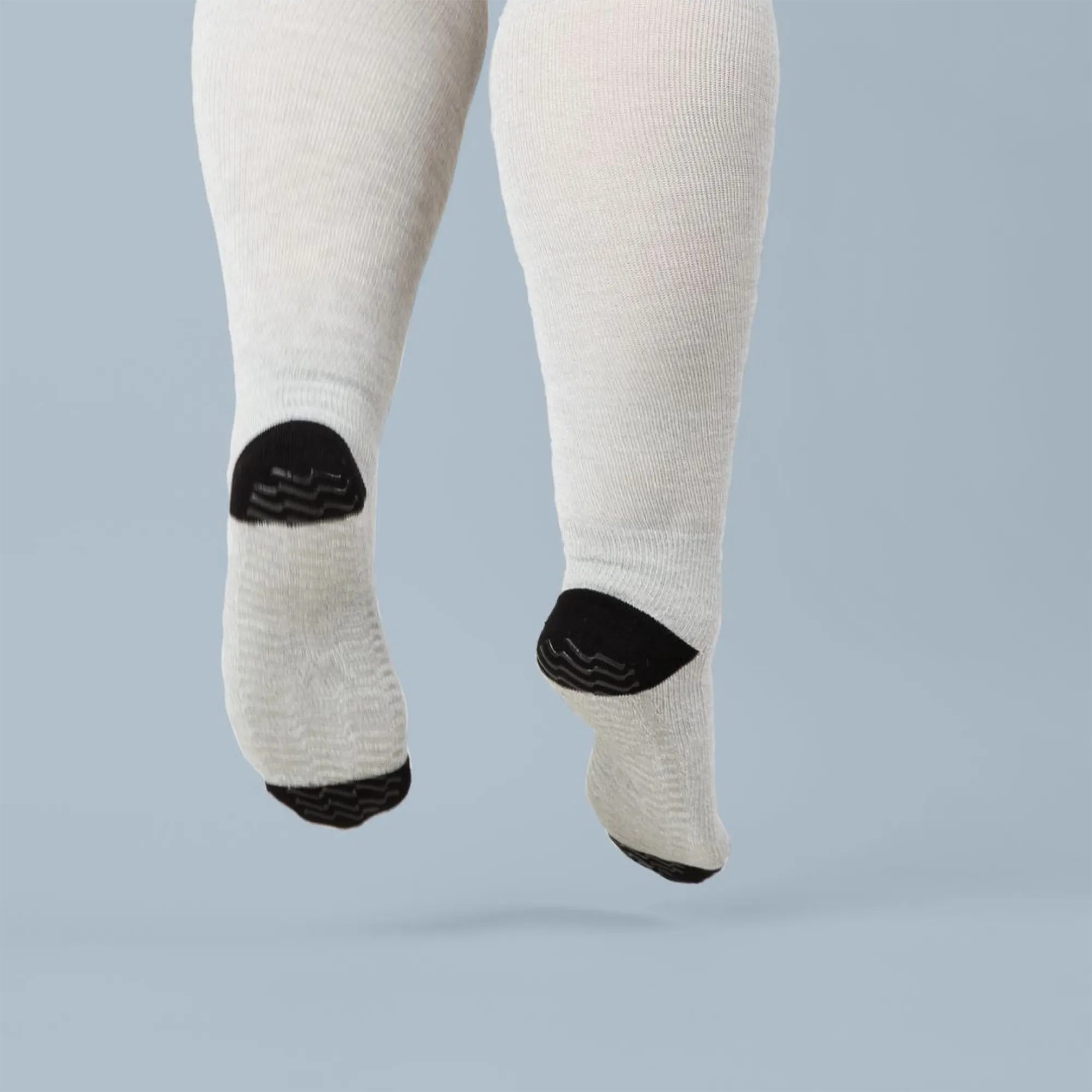 Heather Black - Grip Socks - Wide Calf