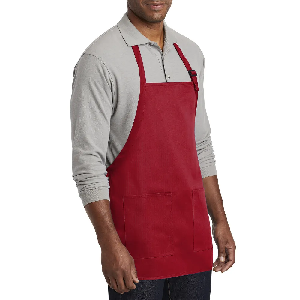 Men's Medium-Length Two-Pocket Bib Apron