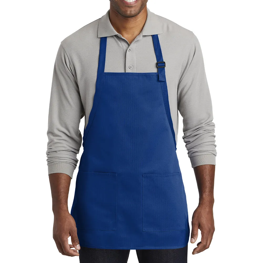 Men's Medium-Length Two-Pocket Bib Apron