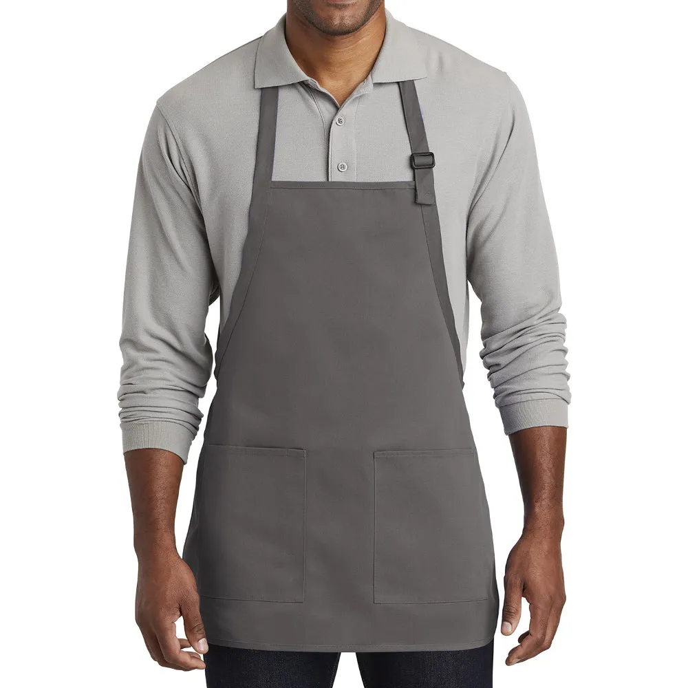 Men's Medium-Length Two-Pocket Bib Apron