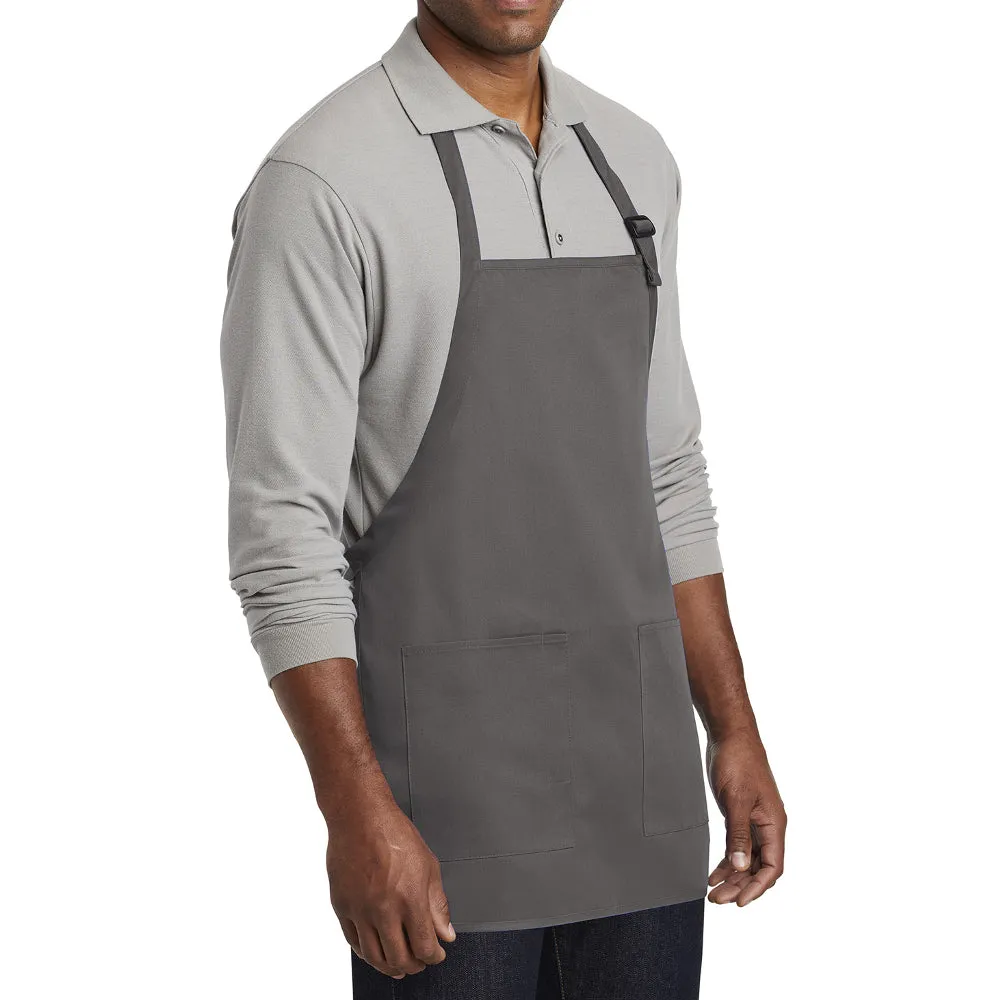 Men's Medium-Length Two-Pocket Bib Apron