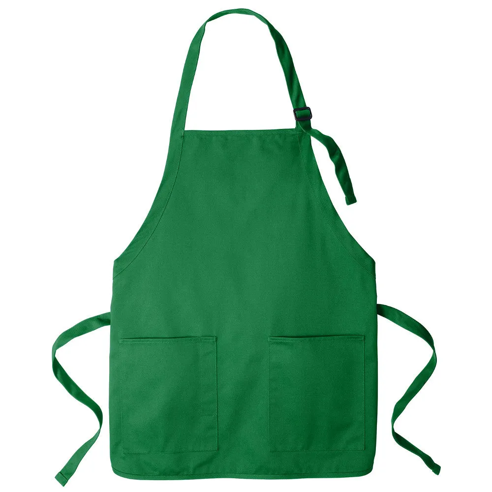 Men's Medium-Length Two-Pocket Bib Apron