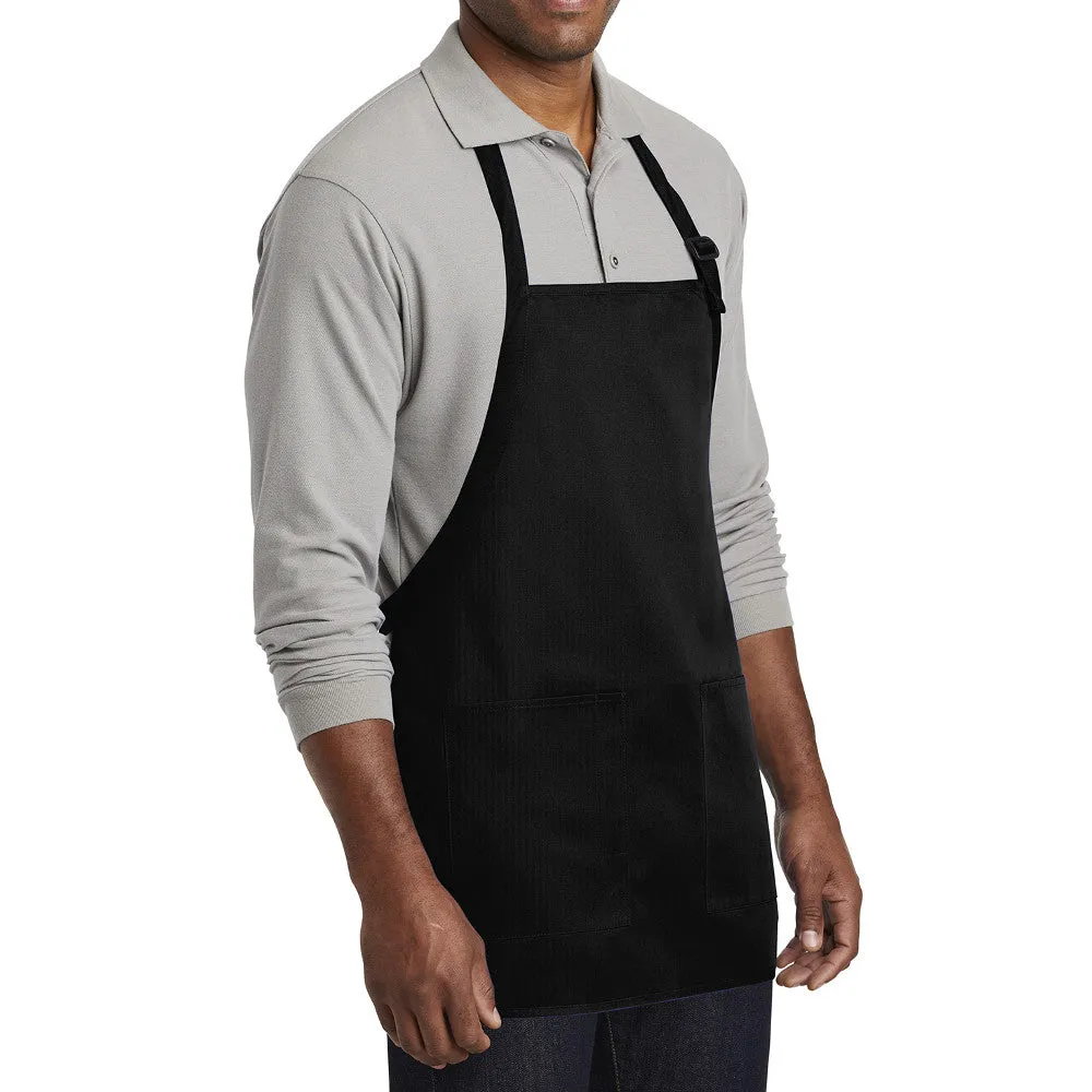 Men's Medium-Length Two-Pocket Bib Apron