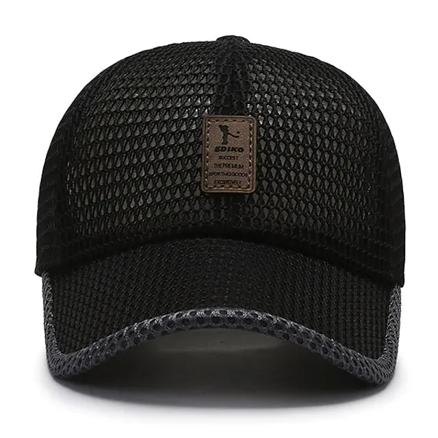 Men's Simple Baseball Cap Dailywear Outdoor Mesh