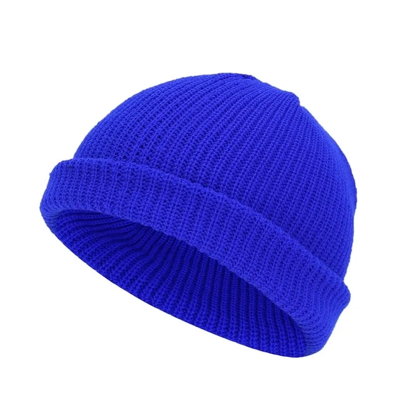 Men's Simple Style Solid Color Crimping Wool Cap