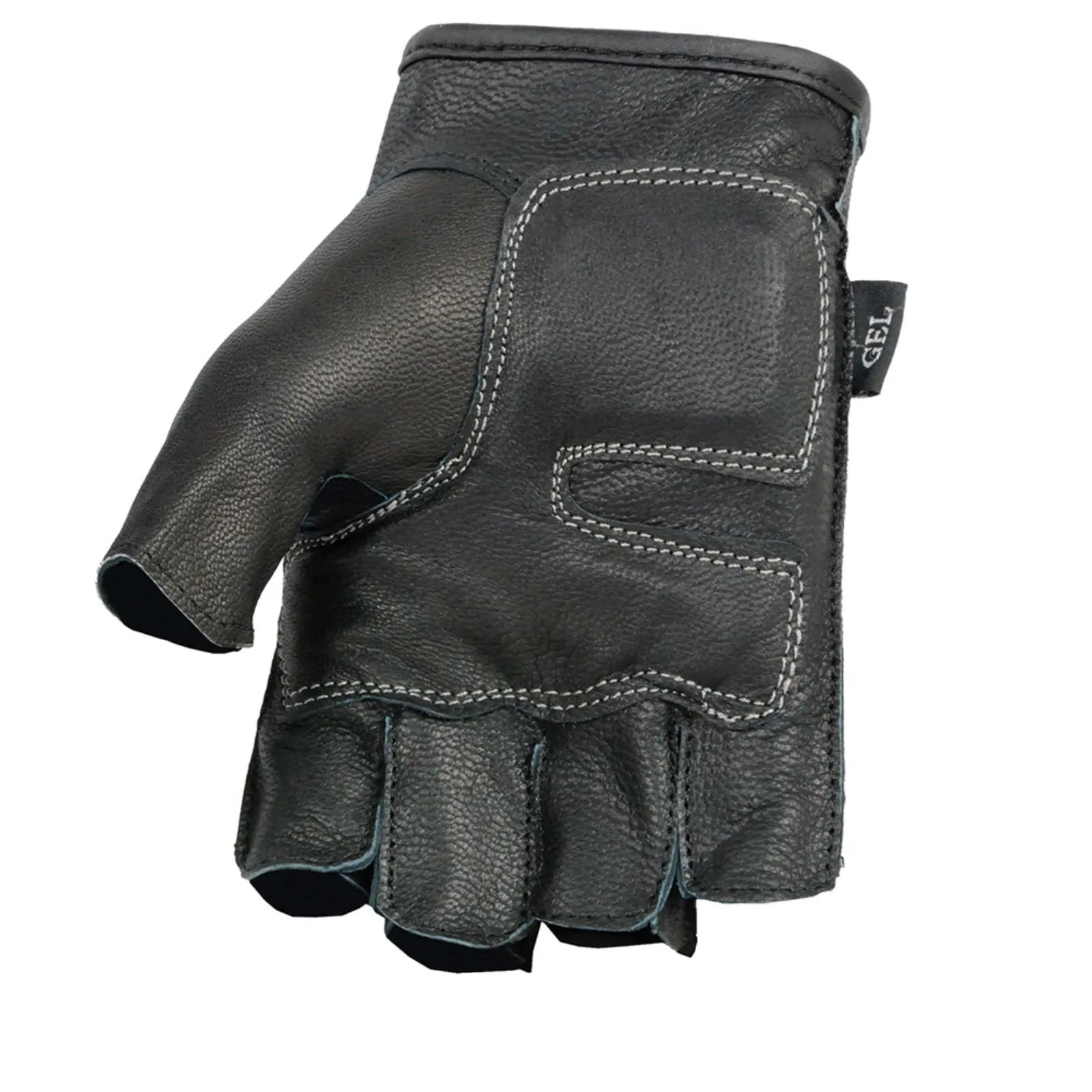 Milwaukee Leather SH198 Women's Black Leather Gel Padded Palm