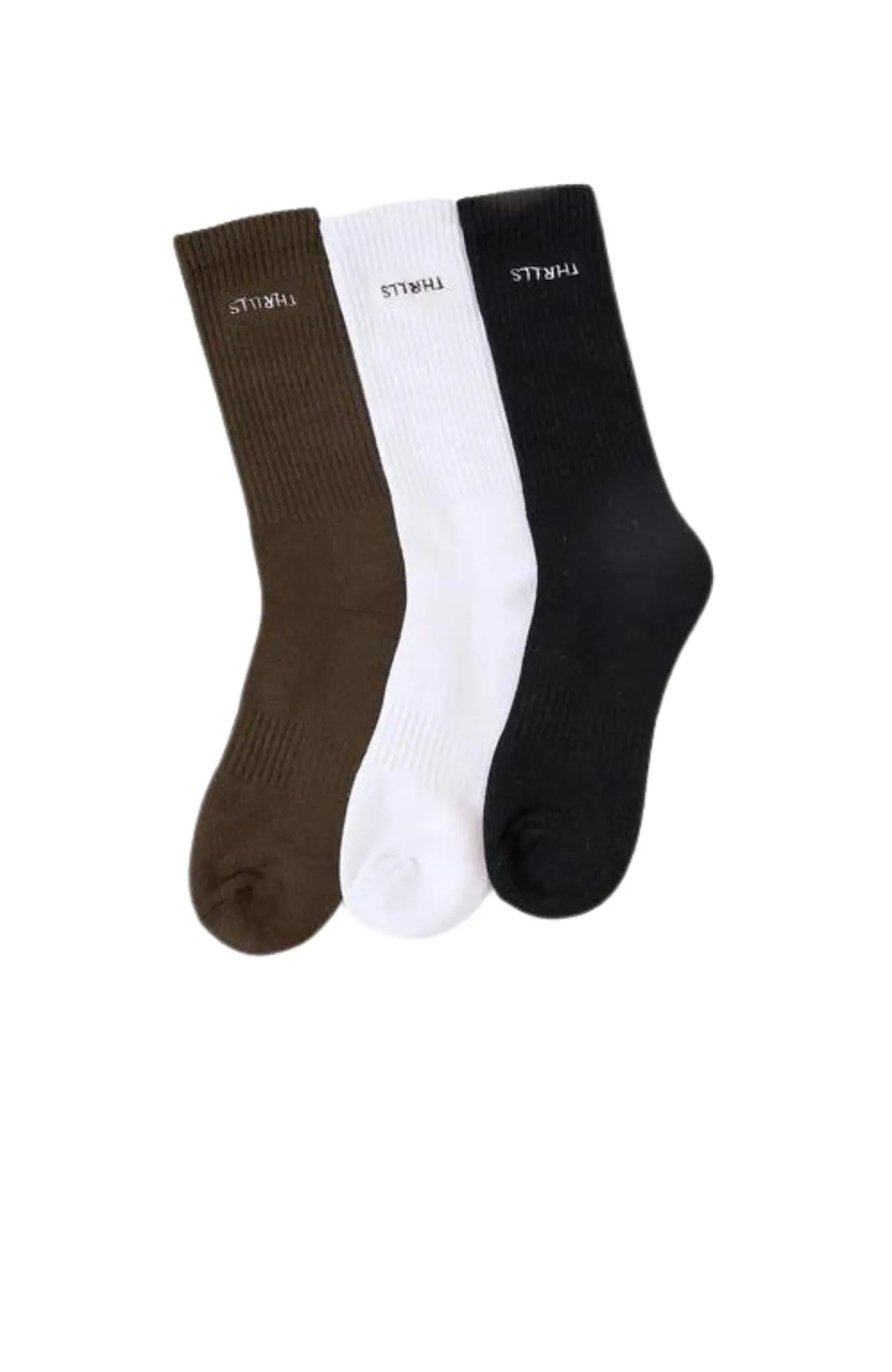 Minimal Thrills Minimal 3 Pack Sock White Black Tarmac