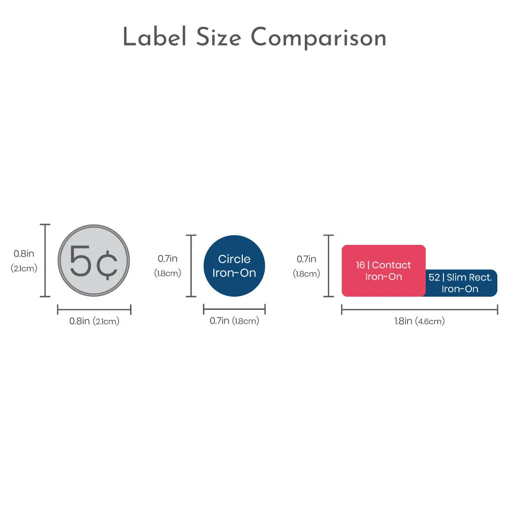 Mountain Top Iron-On Clothing Labels