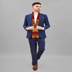 PAKISTAN BRAND SCARF AND POCKET SQUARE SET - PHOENIX EAGLE