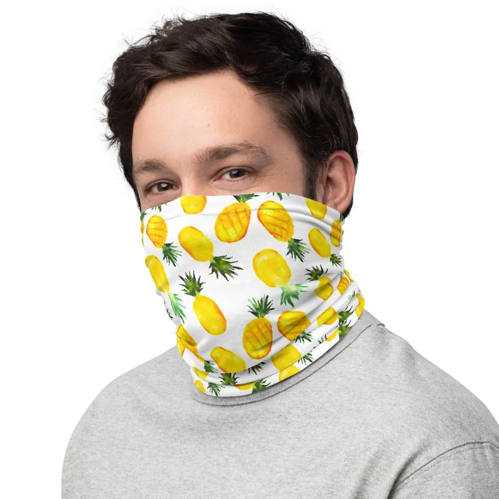 Pineapples seamless pattern design neck gaiters face mask covers, Neck Gaiter scarf, Balaclava Beanie, Hairband, Hood,  headband for men and women