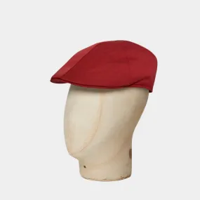 Plain Chili Red Cotton Roma Cap