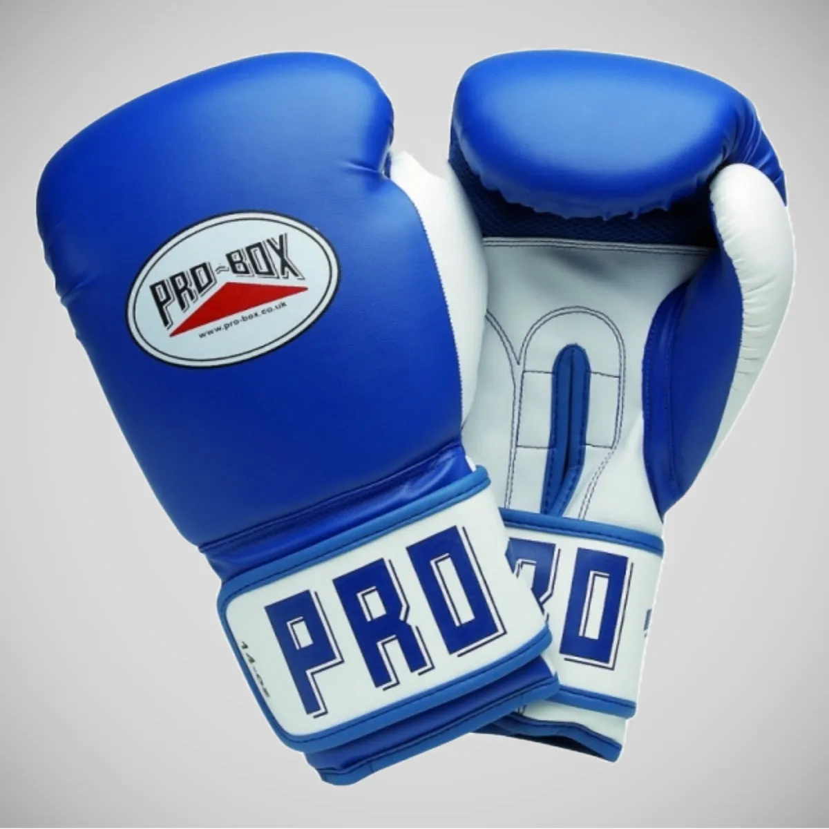 Pro-Box PU Club Essentials Senior Sparring Gloves Blue/White