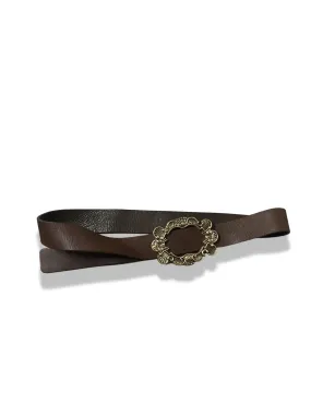 Rachels Closet Vintage y2k Retro Style Women Brown leather Belt