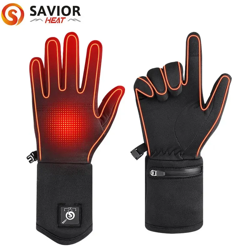 Rechargeable Heated Glove Liners for Men Women Thin Winter Gloves Hand Warmers