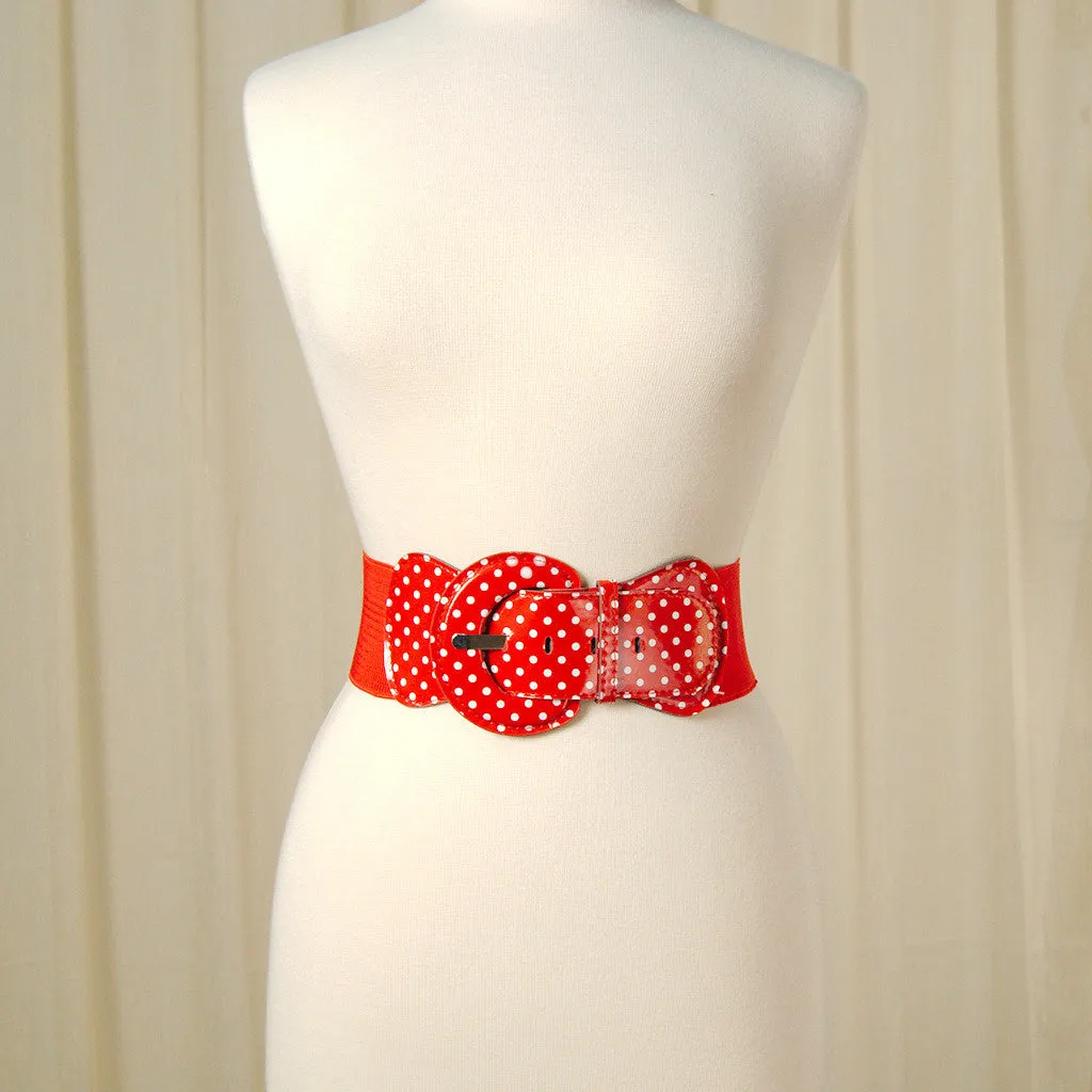 Red Polka Dot Cinch Belt