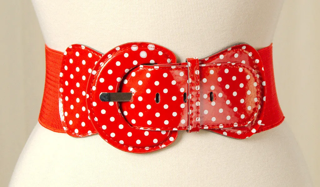 Red Polka Dot Cinch Belt