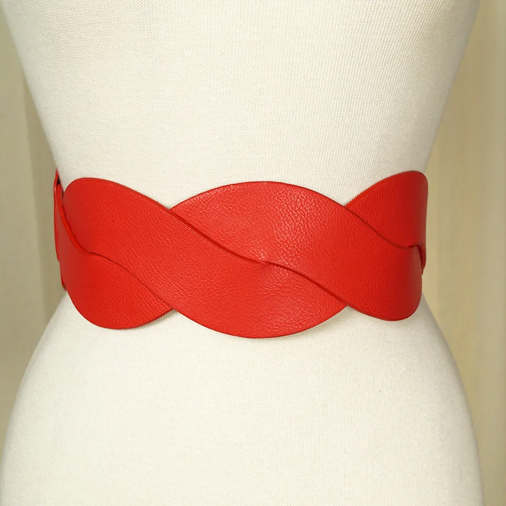 Red Swirl Cinch Belt