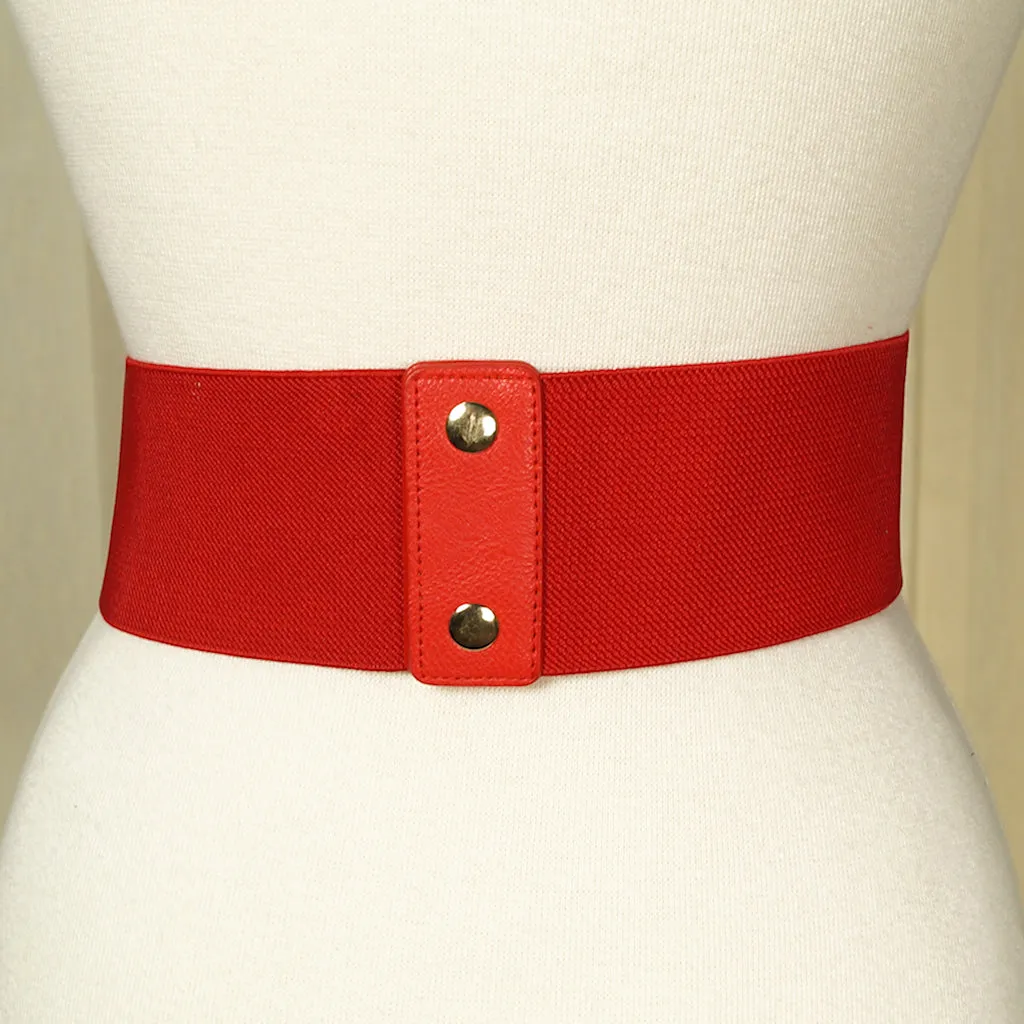 Red Swirl Cinch Belt