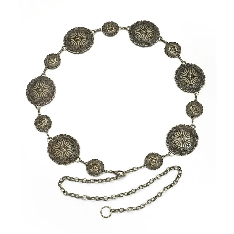 Retro Bohemian Zinc Alloy Round Waist Chain