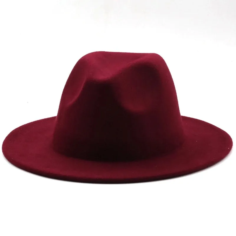 Retro Simple Solid Color Woolen Hat